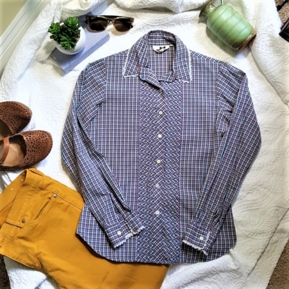 RARE Vintage JH Button Up Blouse - Small - Picture 1 of 7